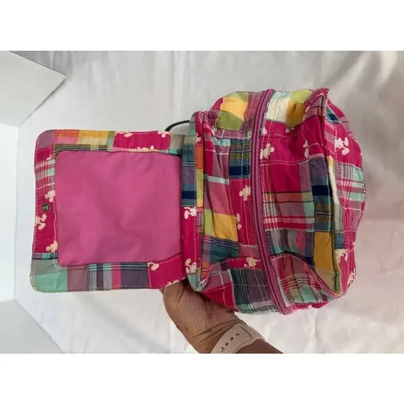 Colorful Disney Parks patchwork mini backpack with Mickey Mouse head silhouettes - Picture 9 of 16